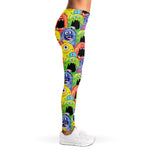 Watercolor Monster Pattern Print Women's Leggings
