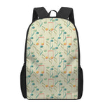 Watercolor Music Notes Pattern Print 17 Inch Backpack