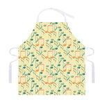 Watercolor Music Notes Pattern Print Adjustable Apron
