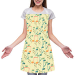 Watercolor Music Notes Pattern Print Adjustable Apron