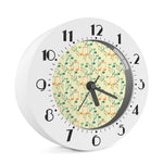 Watercolor Music Notes Pattern Print Alarm Clock