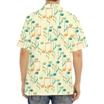 Watercolor Music Notes Pattern Print Aloha Shirt