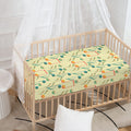 Watercolor Music Notes Pattern Print Baby Crib Sheet