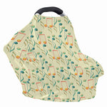 Watercolor Music Notes Pattern Print Baby Seat Cover