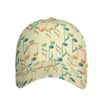 Watercolor Music Notes Pattern Print Baseball Cap