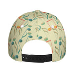 Watercolor Music Notes Pattern Print Baseball Cap