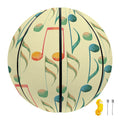 Watercolor Music Notes Pattern Print Basketball