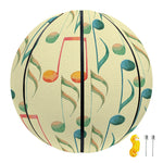 Watercolor Music Notes Pattern Print Basketball