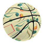 Watercolor Music Notes Pattern Print Basketball