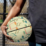 Watercolor Music Notes Pattern Print Basketball