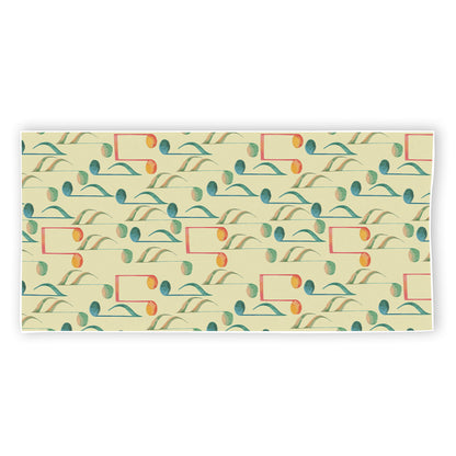 Watercolor Music Notes Pattern Print Beach Towel