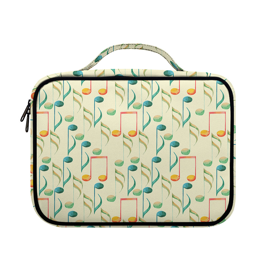 Watercolor Music Notes Pattern Print Briefcase Bible Bag