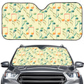 Watercolor Music Notes Pattern Print Car Windshield Sun Shade