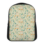 Watercolor Music Notes Pattern Print Casual Backpack