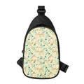 Watercolor Music Notes Pattern Print Sling Bag