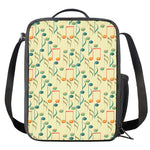 Watercolor Music Notes Pattern Print Crossbody Lunch Bag