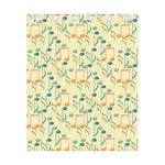 Watercolor Music Notes Pattern Print Curtain
