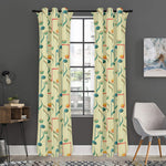 Watercolor Music Notes Pattern Print Curtain