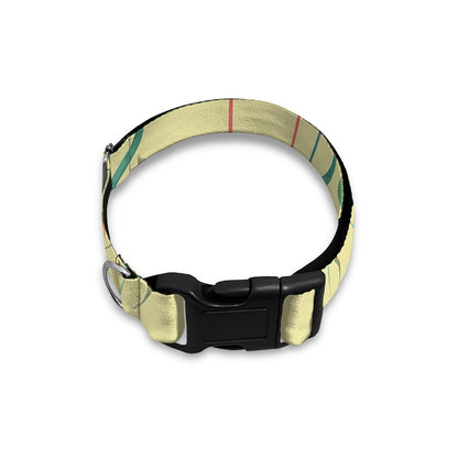 Watercolor Music Notes Pattern Print Dog Collar