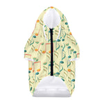 Watercolor Music Notes Pattern Print Dog Zip Up Hoodie