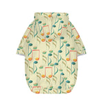 Watercolor Music Notes Pattern Print Dog Zip Up Hoodie