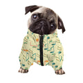 Watercolor Music Notes Pattern Print Dog Zip Up Jacket