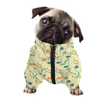 Watercolor Music Notes Pattern Print Dog Zip Up Jacket