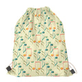 Watercolor Music Notes Pattern Print Drawstring Bag