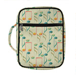 Watercolor Music Notes Pattern Print Front Pocket Bible Bag