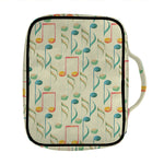 Watercolor Music Notes Pattern Print Front Pocket Bible Bag