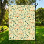 Watercolor Music Notes Pattern Print Garden Flag