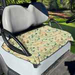 Watercolor Music Notes Pattern Print Golf Cart Seat Cover