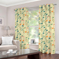 Watercolor Music Notes Pattern Print Grommet Curtains