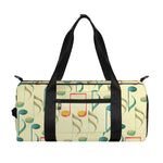 Watercolor Music Notes Pattern Print Gym Bag