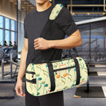Watercolor Music Notes Pattern Print Gym Bag