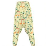 Watercolor Music Notes Pattern Print Hammer Pants