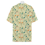 Watercolor Music Notes Pattern Print Hawaiian Shirt