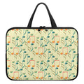 Watercolor Music Notes Pattern Print Laptop Sleeve With Handle