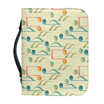Watercolor Music Notes Pattern Print Leather Bible Cover