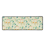 Watercolor Music Notes Pattern Print Long Kitchen Mat