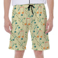 Watercolor Music Notes Pattern Print Men's Beach Shorts
