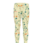 Watercolor Music Notes Pattern Print Men's leggings