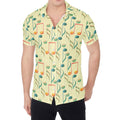 Watercolor Music Notes Pattern Print Men's Shirt