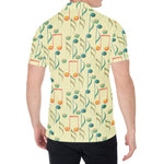 Watercolor Music Notes Pattern Print Men's Shirt