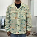 Watercolor Music Notes Pattern Print Men's Shirt Jacket