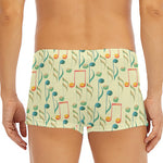 Watercolor Music Notes Pattern Print Men's Short Boxer Briefs
