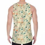 Watercolor Music Notes Pattern Print Men's Velvet Tank Top