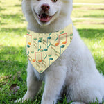 Watercolor Music Notes Pattern Print Over The Collar Dog Bandana