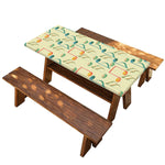 Watercolor Music Notes Pattern Print Picnic Table Cover