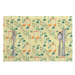 Watercolor Music Notes Pattern Print Placemat